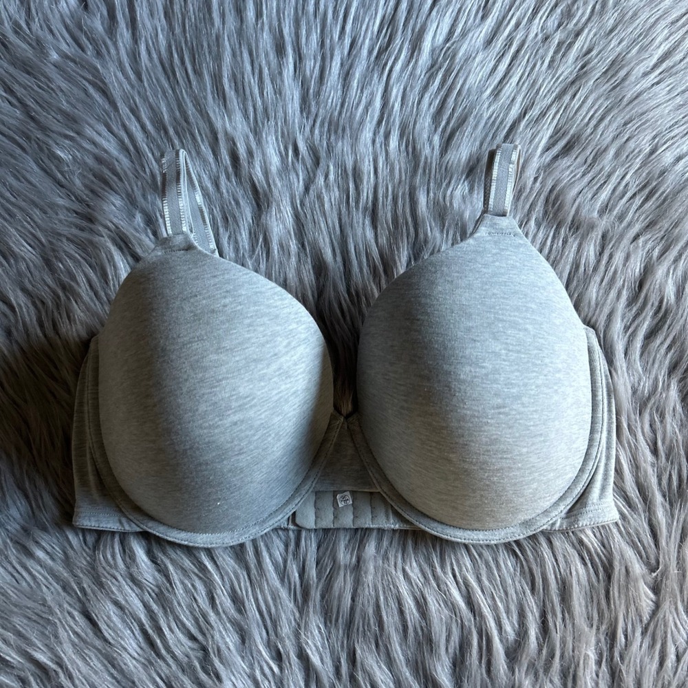 Fruit Of The Loom Full Coverage Lightly Lined Bra Womens Size XL Gray Underwire